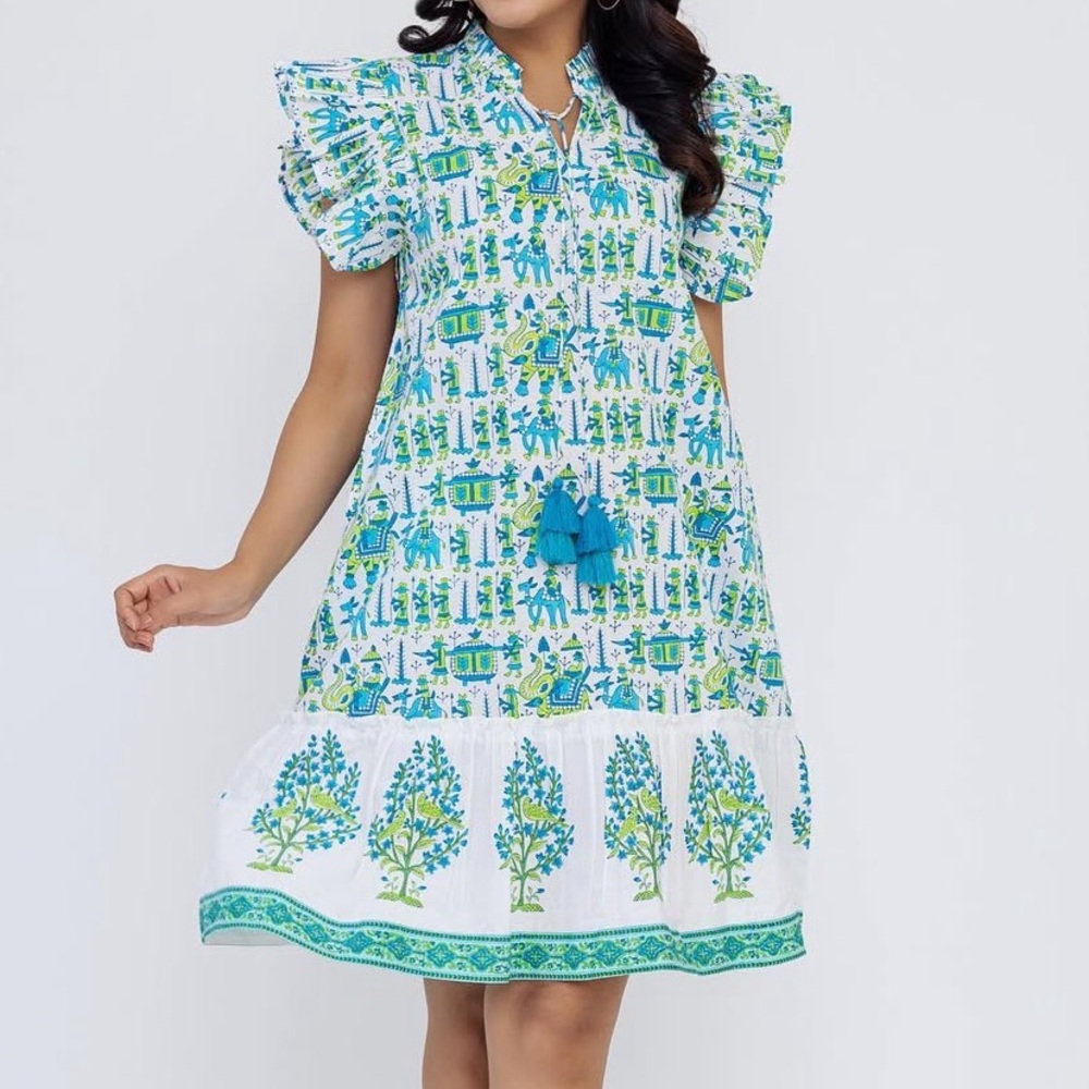 NWT Isla Payal Novelty Print Resort Dress